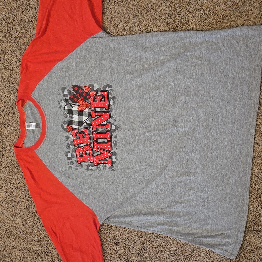 Valentines baseball tee in size 2X